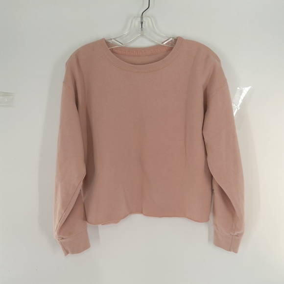 Abercrombie & Fitch Tops - ABERCROMBIE AND FITCH DUSTY PINK EMBROIDERED SWEATSHIRT